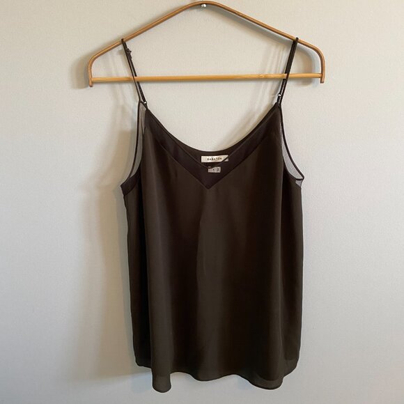 Babaton Flowy V-Neck Camisole with Mesh Neckline Detail - Picture 2 of 11